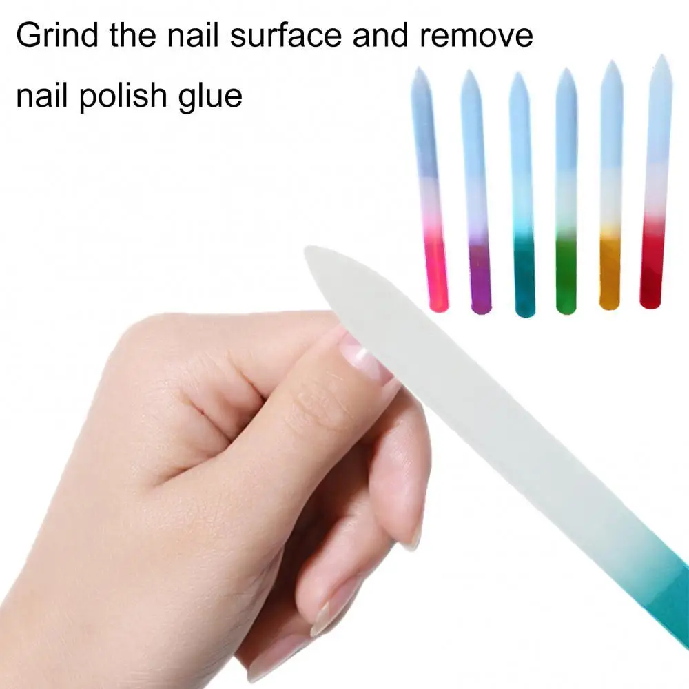 

6pcs Nail File Double Sided Use Nail Trimming Glass Home Nail Manicure Applies For Home