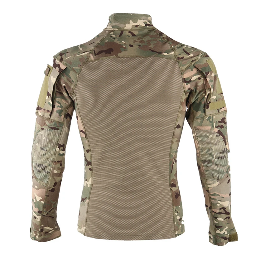 Мужская камуфляжная армейская рубашка военная форма дышащая рабочая одежда для