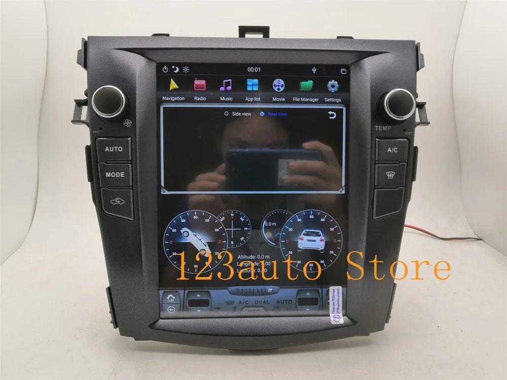 10,4 ''вертикальный Tesla стиль Android 8,1 автомобильный DVD gps плеер для Toyota Corolla 2006 2007 2008 2009 2010 2011 2012 2013 PX6 радио