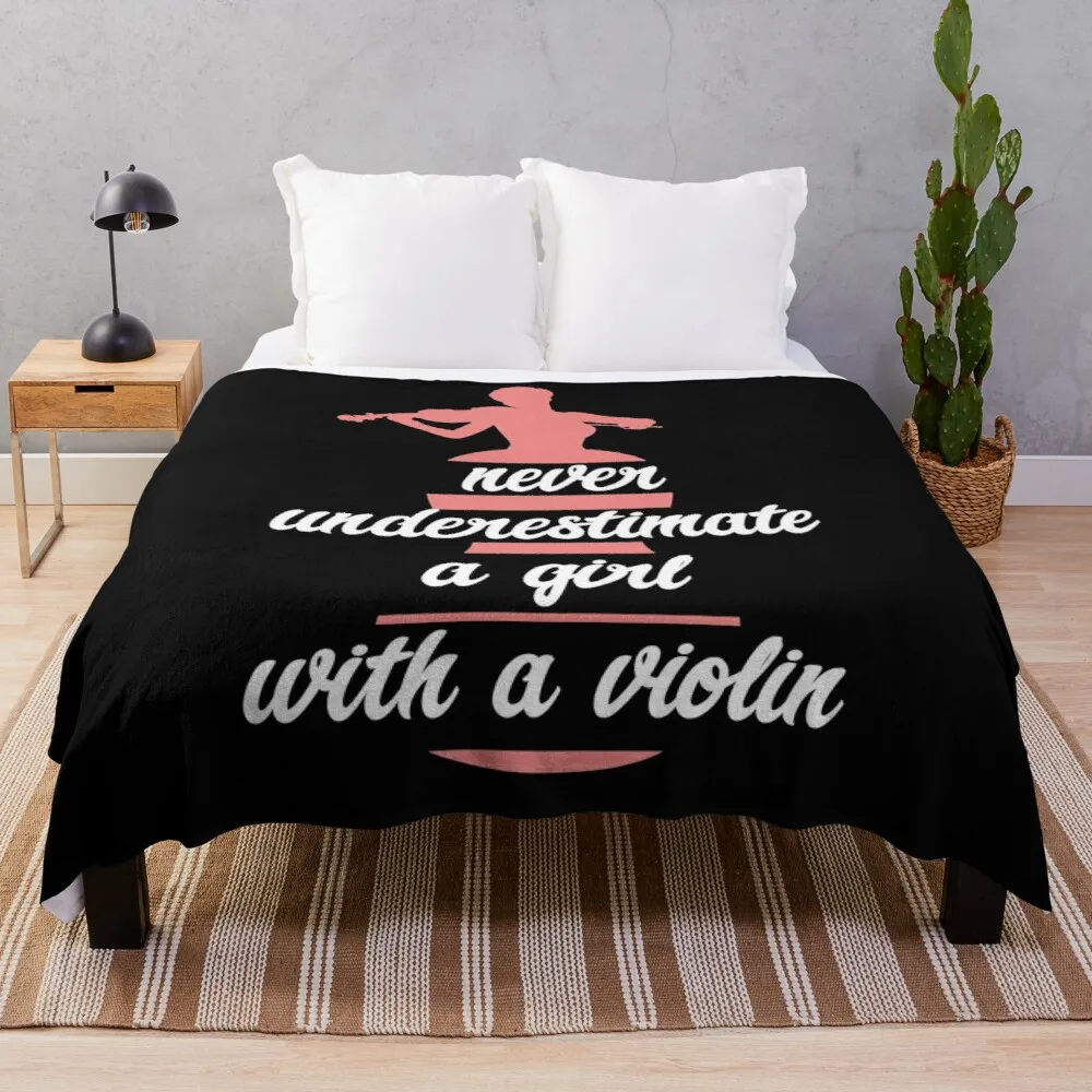 

Never Underestimate A Girl With A Violin Blanket Snowflake Wool Blanket Coral Fleece Bedspread Blankets Portable Blanket
