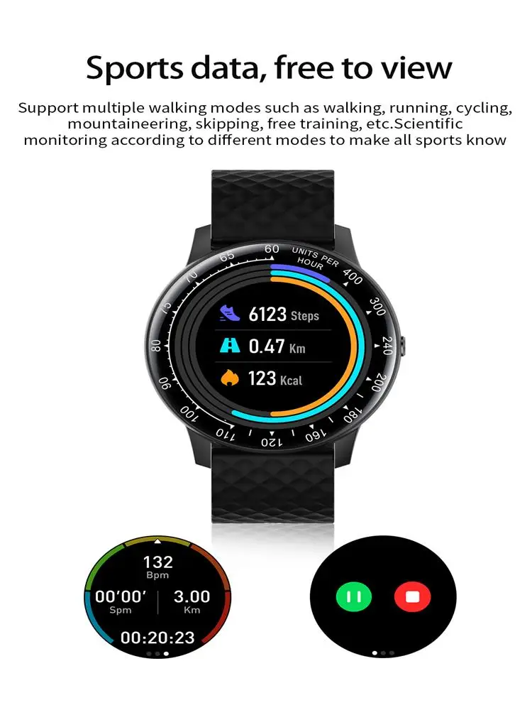 

smart sports bracelet custom UI screen long bright pedometer new high quality foreign trade gift heart rate and blood pressure