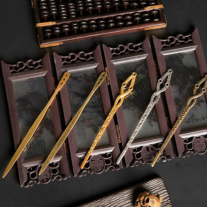 Модные резные сплава древесины шпильки для волос женщин винтажный дворцовый