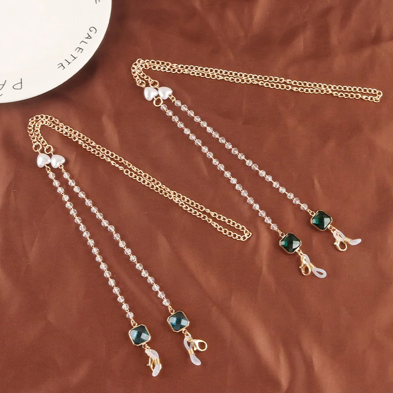 Цепочка для очков чтения в минималистичном стиле с квадратными бусинами |