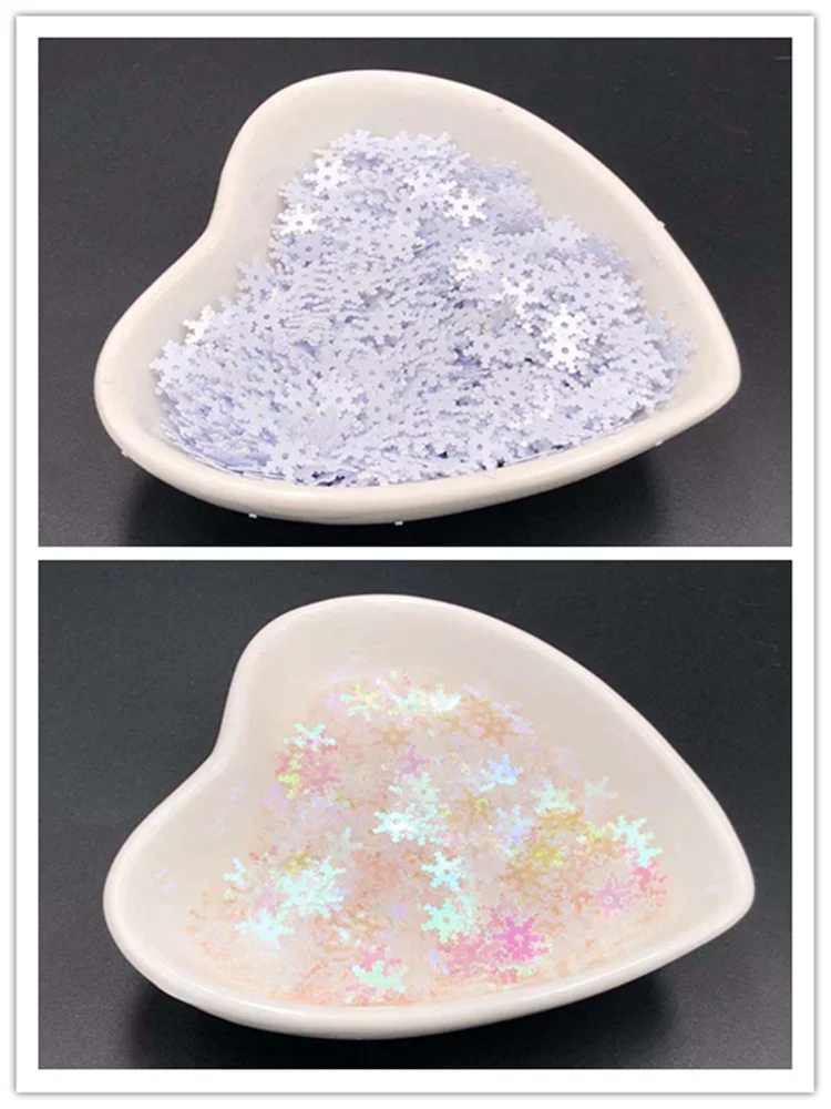 

10g/Pack 7mm Snow Sequins PET 3D Nail Art Paillettes Christmas Party Dress Sewing Wedding DIY Handcraft Lentejuelas Accessories