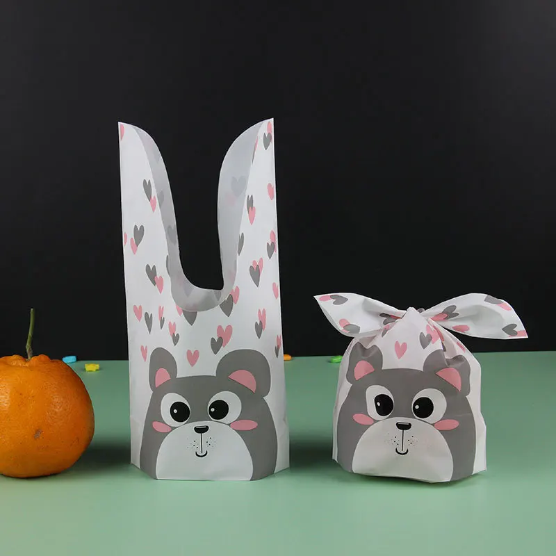 

10\50pcs Rabbit Ears Candy Packag Bags Dessert Pastry Biscuit Snacks Baking Birthday Wedding Party Supplies Decoration Gift Bag
