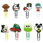 100 шт. Симпатичные животные ПВХ закладки корги коала Зажимы для бумаги канцелярские принадлежности офисные принадлежности держатель для страниц для студентов учителей детей подарок