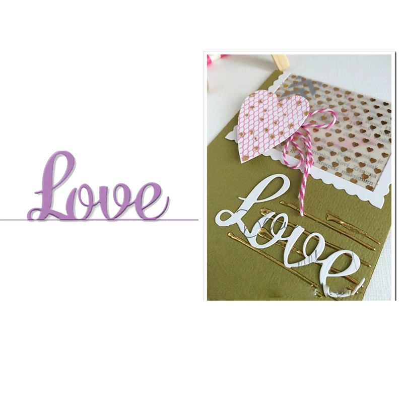 Письмо ЛЮБОВЬ металлические штампы трафареты для сделай сам Скрапбукинг фото