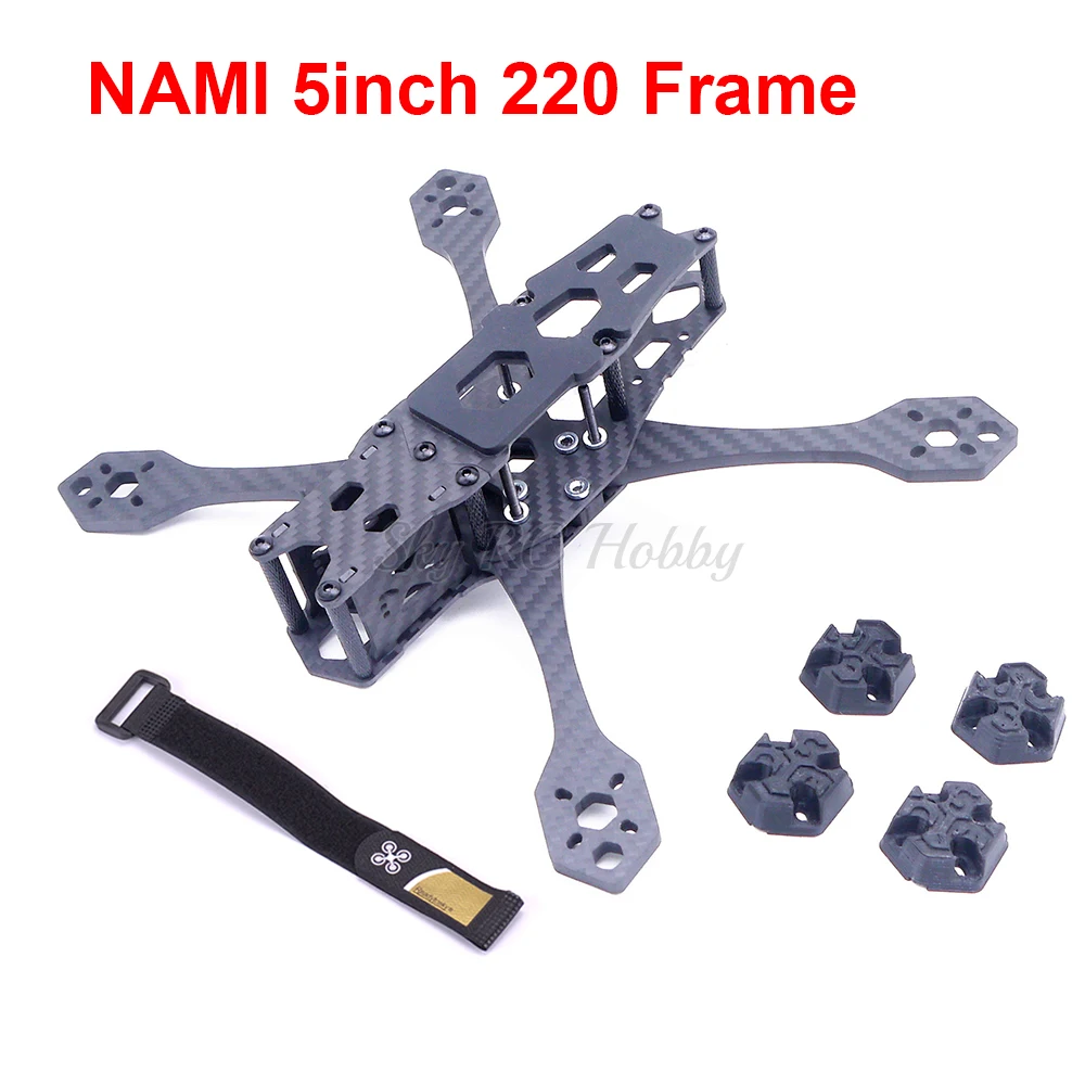 

NAMI 220mm 220 5inch X-type split 5mm Arm Carbon Fiber Frame kit For QAV-S Freestyle Quadcopter FPV RC Drone
