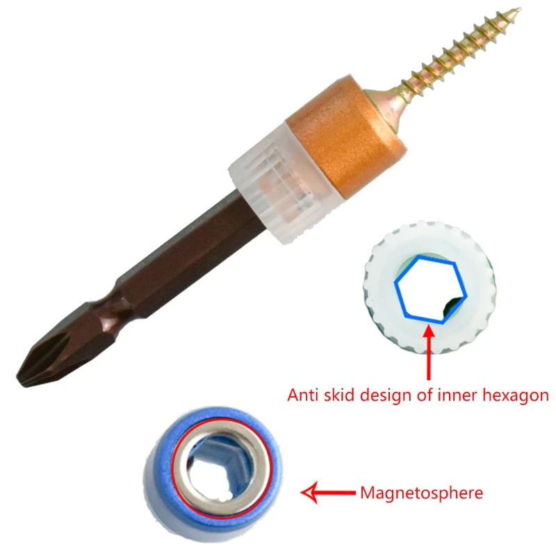 

Universal Magnetic Ring 1/4" 6.35mm Metal Strong Magnetizer Screw Electric Screwdriver Bits