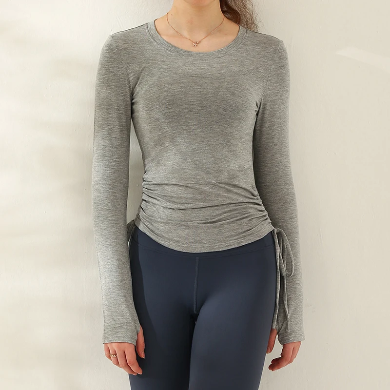 

Women Yoga Top Super Soft Long Sleeve Shirt Stretchy Workout Tops Sports Wear for Women Gym Fitness Workout Top Shirts