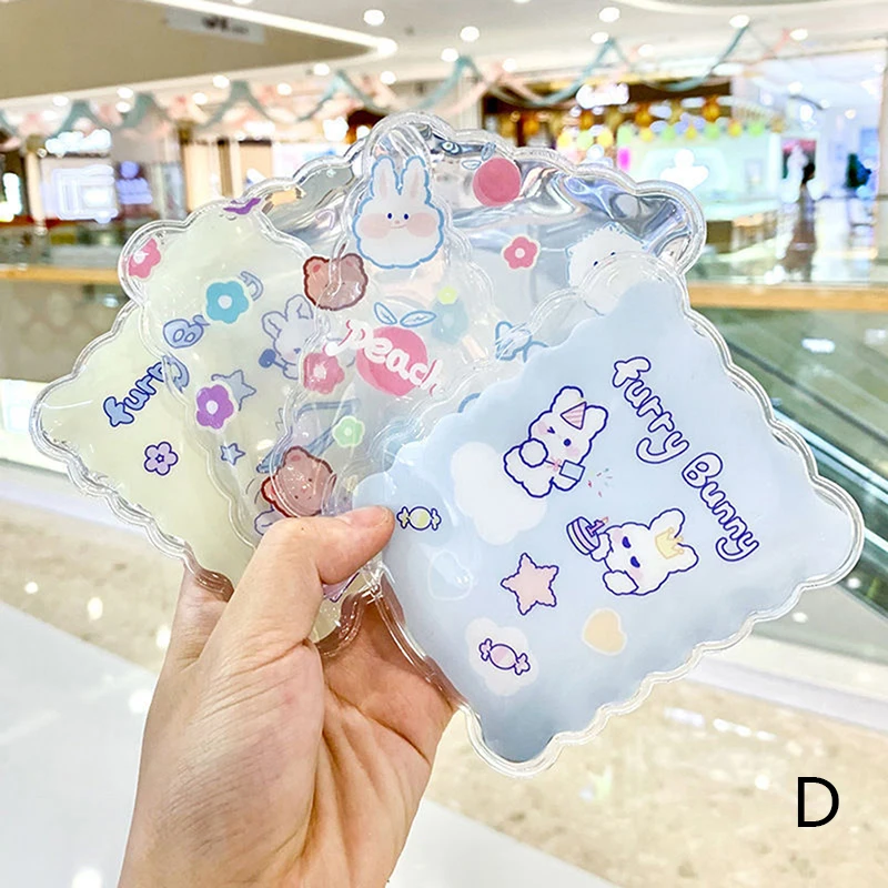 

Cute Transparent Hot Water Bottle Warm Belly Treasure Cartoon Hand Warmer Filled Mini Explosion-proof Portable Hot Water Bags