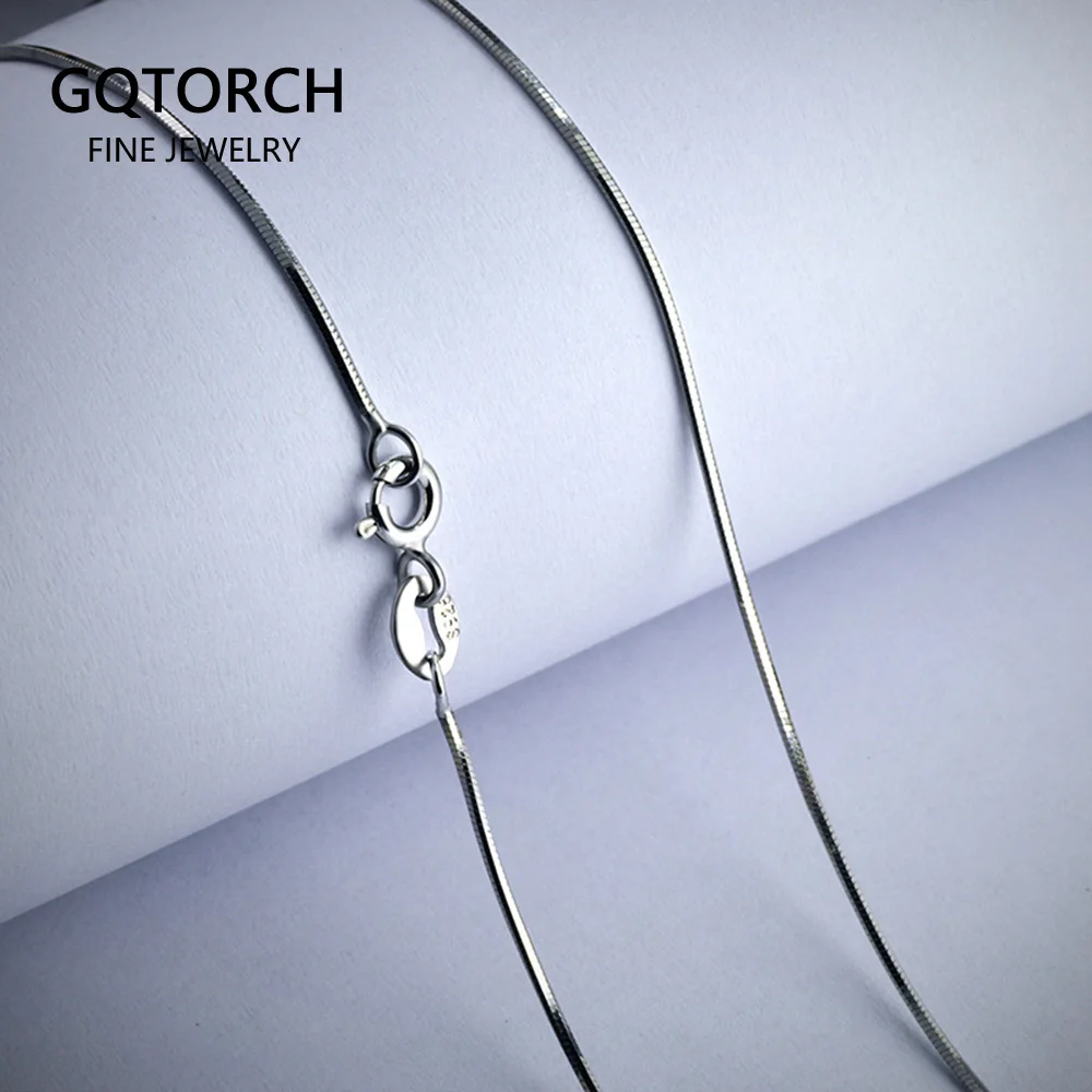 Настоящее чистое серебро 925 пробы восьмиугольная цепочка под змею короткое