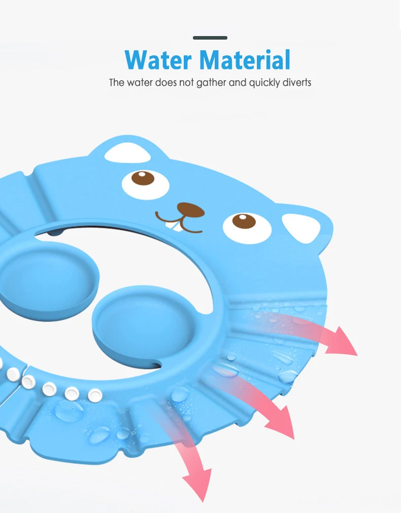 Adjustable Shampoo Cap Durable Baby Bath Visor Hat Baby Shower Protect Eye Water-proof Splashguard Hair Wash Shield for Infant