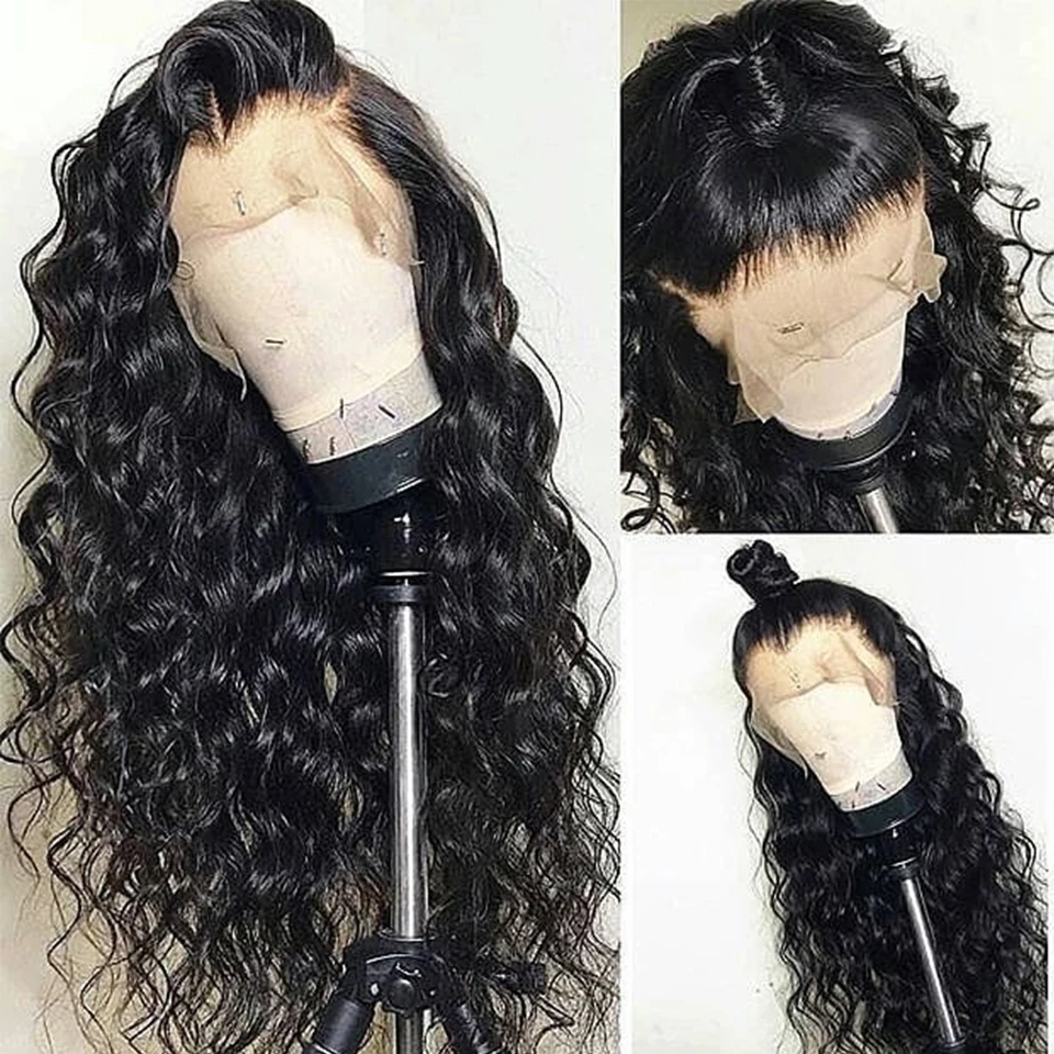 

Парики из натуральных волос на сетке 13x4, бразильский парик с крупными волнами, натуральные человеческие волосы Реми для женщин, предварител...