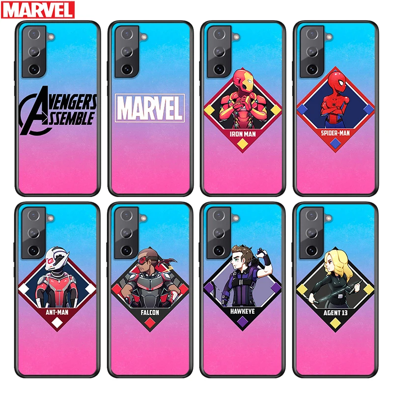 

Avengers superhero For Samsung Galaxy S21 S20 FE S10e S10 S9 S8 S7 S6 Ultra Plus Lite 5G Edge Black Soft Phone Case