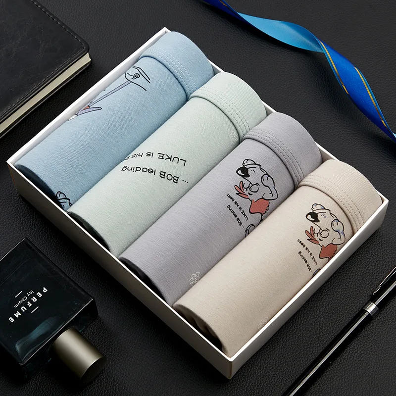 

2021 New Short Library Boxing Ventilation Fashion Pure Sexy Sport SizeHot Underwear Men Cotton Boxer Homme Brand Underpan