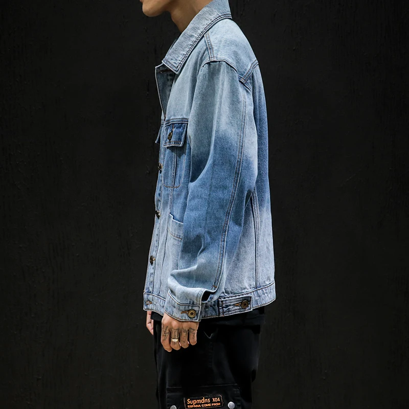 FAVOCENT 2020 Осенняя джинсовая куртка для мужчин повседневное пальто свободные