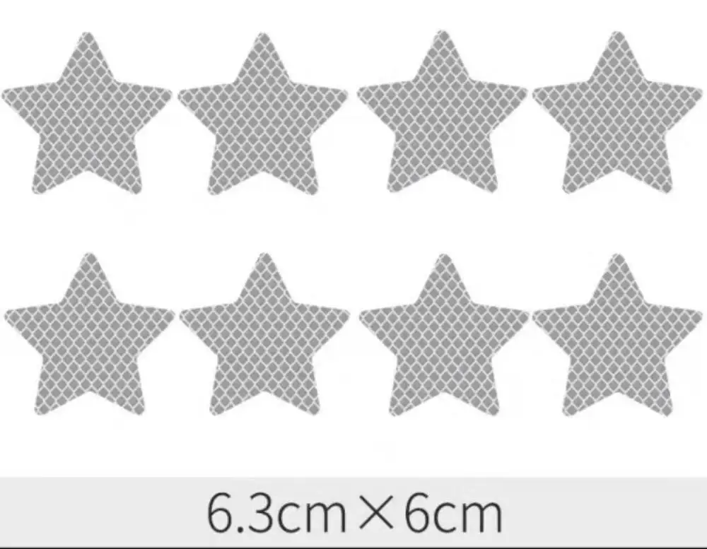 reflect light star 5 см* 47,5 м в ширину красный, белый, черный, желтый, саржа, сигнальная лента, светоотражающая пленка, безопасная поверхность разметки стен, клейкие полосы - Название цвета: reflect light star
