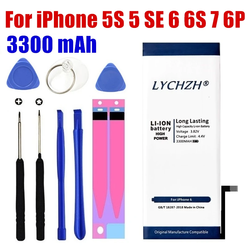 100% Новый оригинальный аккумулятор для телефона Apple iPhone 5 5S 5C SE 6 6S 7 Plus реальная