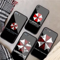 Umbrella corporation Tempered Glass Phone Case For iphone Pro Max PLUS XSMax Shell