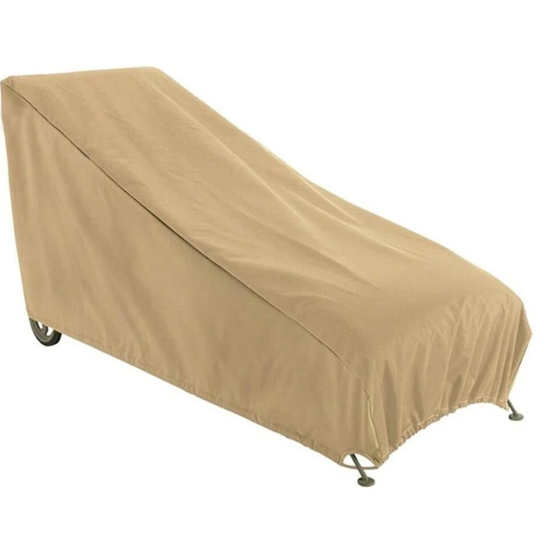 

Waterproof Patio Chaise Lounge Chair Cover Outdoor Oxford UV Resistant Solid Color Furniture Recliner Dustproof Protector