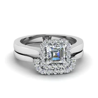 ofertas wholesale bulk milangirl exquisite white zircon ring set for women accessories engagement anniversary jewelry