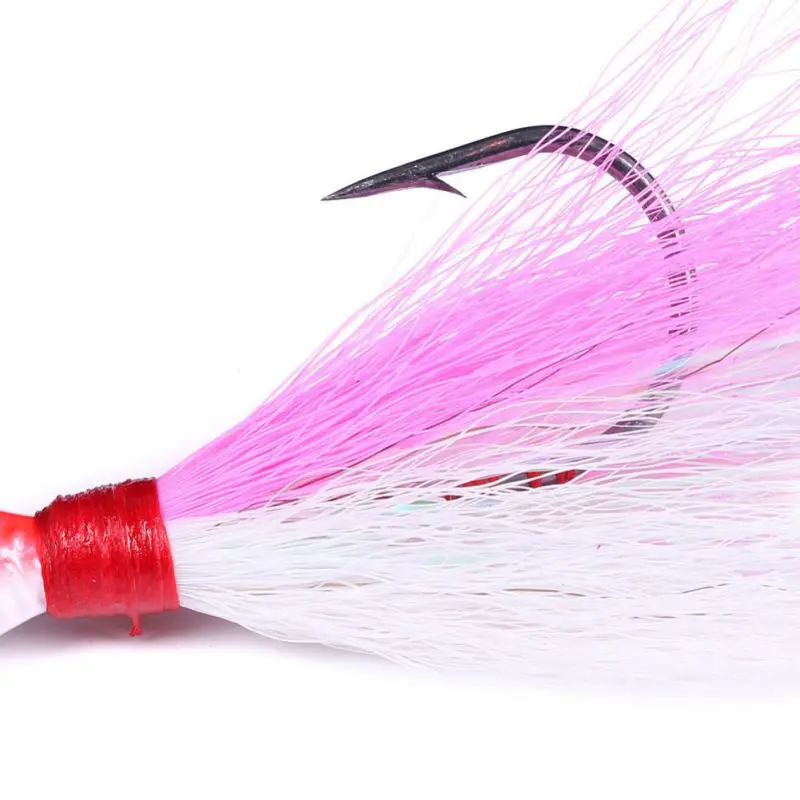 

7g 15cm Deer Hair Tail Fishing Lure Fish Plastic Artificial Bait Fishing Hook Fishing Accessories Lead Hook Anti-hang Bottom