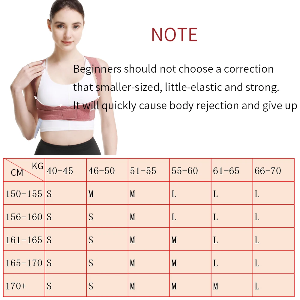 

Invisible Back Posture Corrector Adjustable Back Brace Support Belt Spine Back Shoulder Lumbar Posture Correction for Women