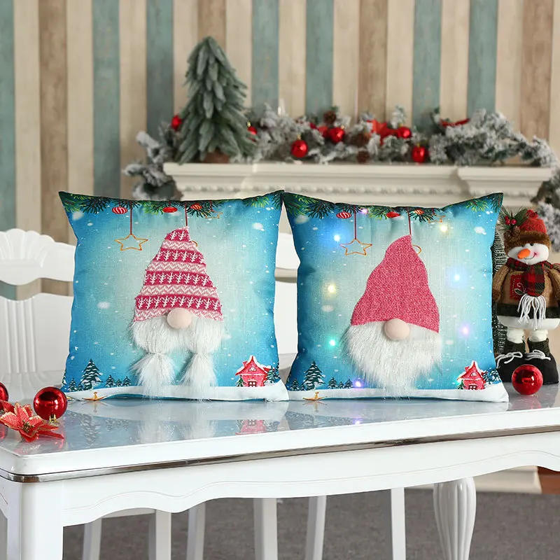

Merry Cotton LinenThrow Pillow Case Personalized Cushion Cover New Home Office Decorative Square