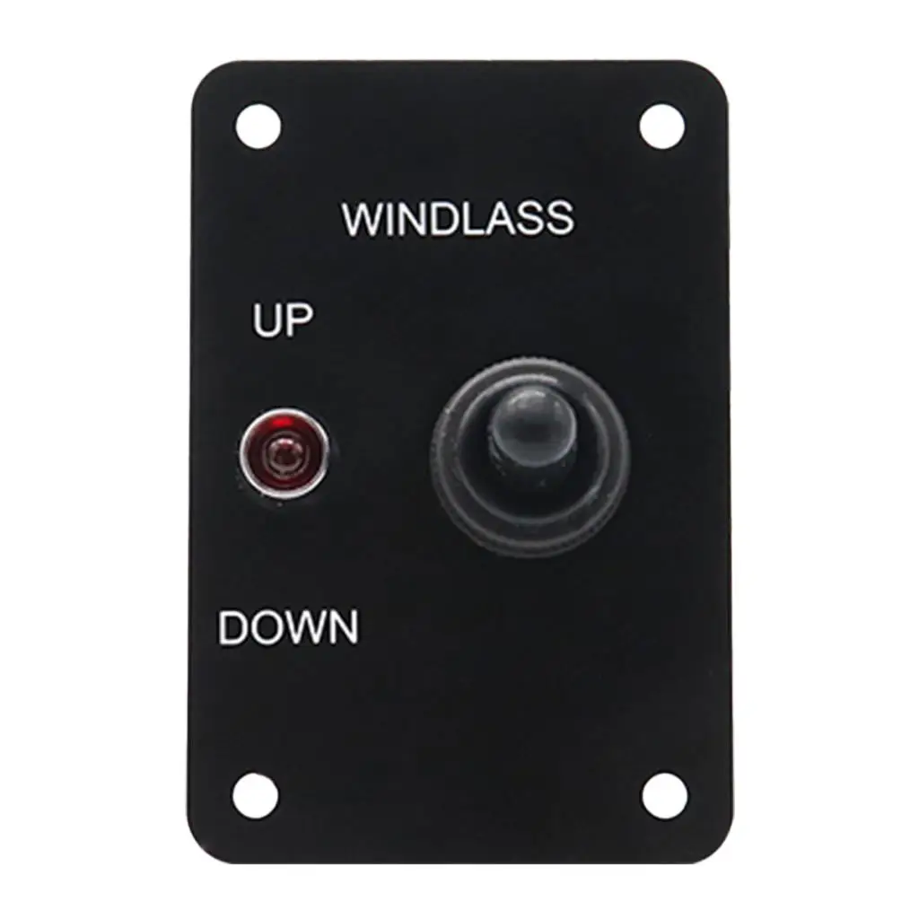 Boat Anchor Windlass UP/Down Toggle Switch Control Panel Red Indicators 12V | Switches & Relays