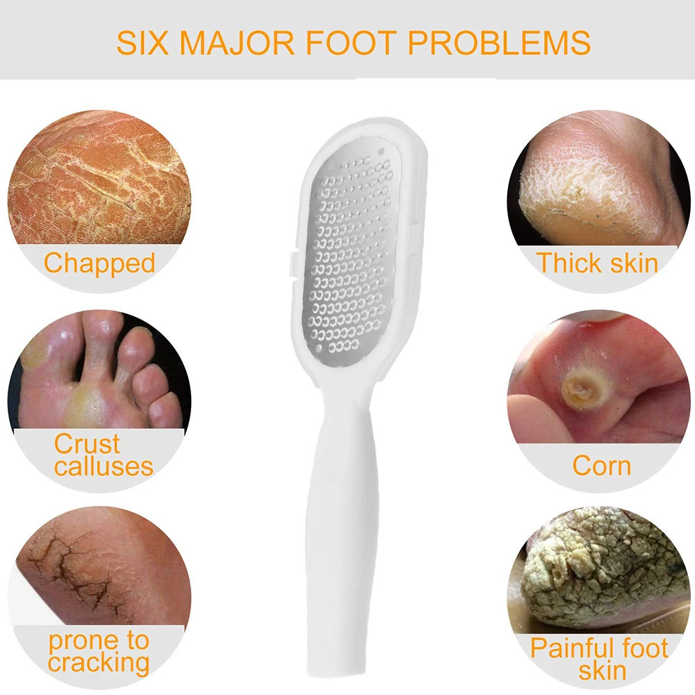 

Pedicure Foot File Callus Remover Stainless Steel Foot Scraper 2021 Rasp Colossal Foot Grater Scrubber Pro for Wet/Dry Feet