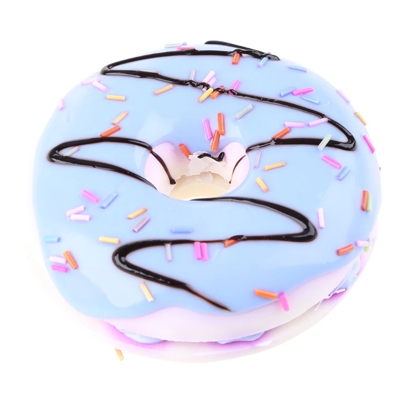 

85DE Double Jam Circle Bread Squishy Toy Squeeze Squishi Toy Slow Rising Stress Relief Toys For Children