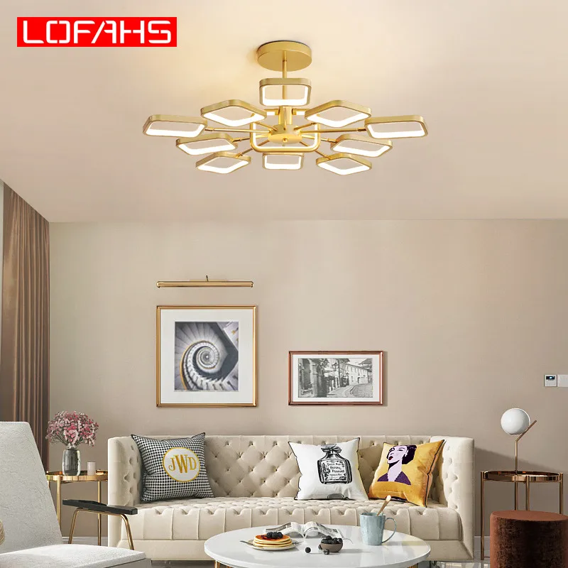 LOFAHS современный светодиодный Люстра Творческий Роскошные LED лампа для Спальня