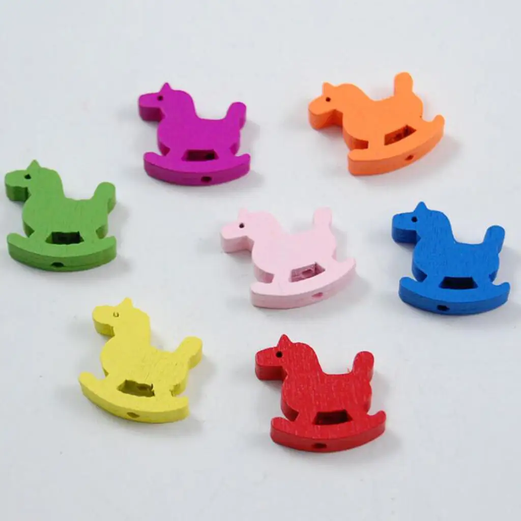 

Деревянные бусины-качалки в форме животных, 50 шт.