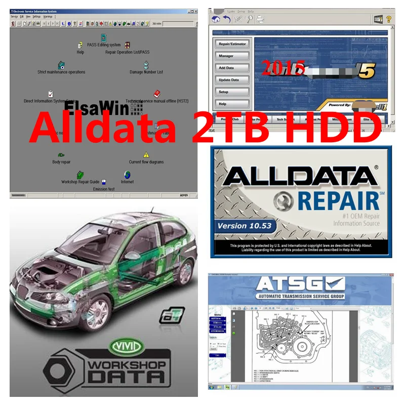 

Программное обеспечение для ремонта автомобиля Alldata 10,53, яркие данные о цехе, ElsaWin6.0 ATSG 2017 Auto .. Data 3,45 Mit .. Chell, хорошо установить на 2 ТБ HDD