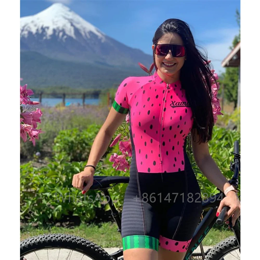 Профессиональный командный велосипедный костюм XAMA Женский speedsuit aero комбинезон с