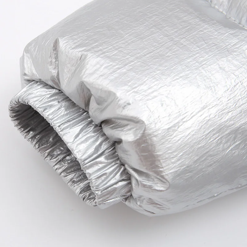 Серебристые Водонепроницаемые Детские Пуховые комбинезоны с мехом енота для