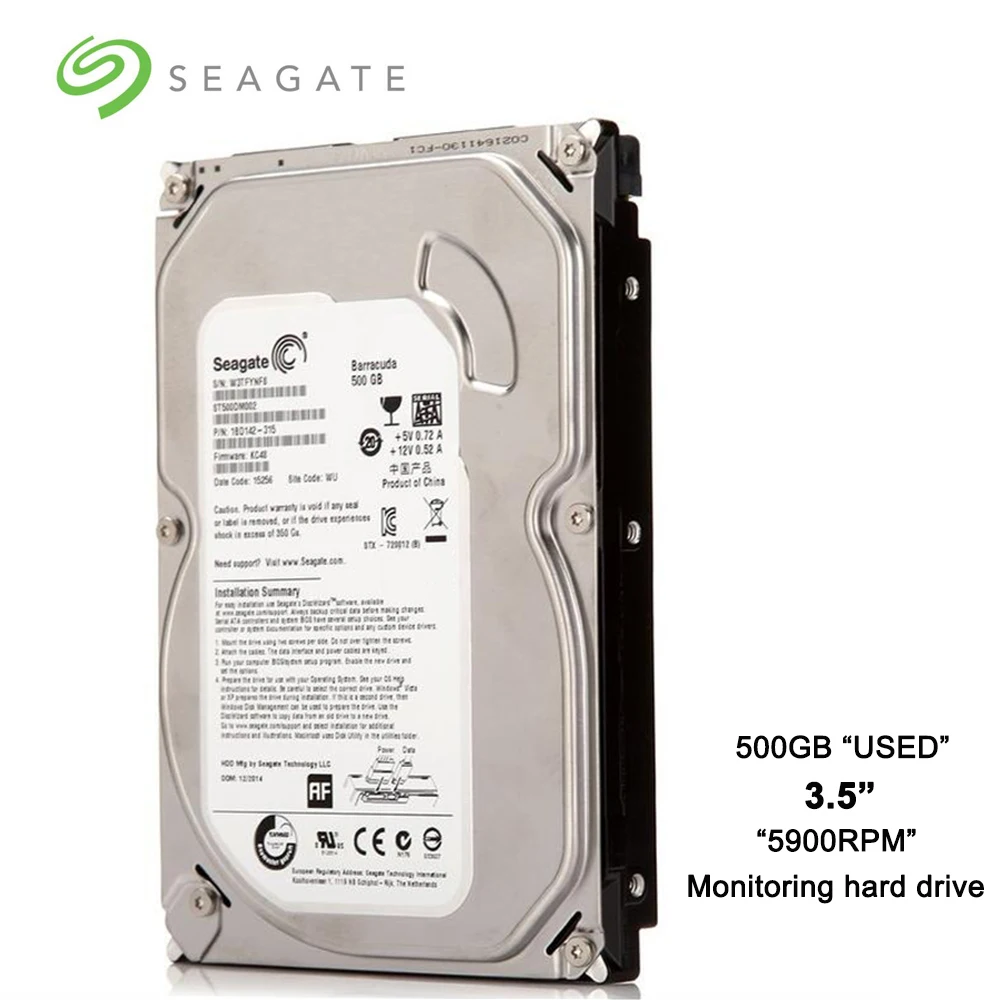 Seagate Video3.5 HDD 500 GB Настольный ПК Внутренний механический жесткий диск SATA 3 ГБ/сек. 5900