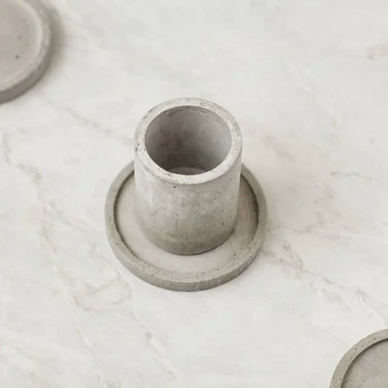 Бетонный контейнер для свечей форма подсвечник пластырь лоток хранения