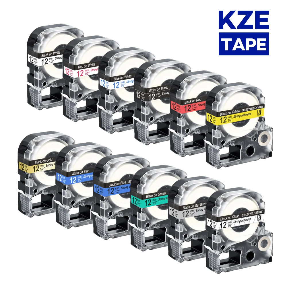 Многоцветная лента для этикеток SS12KW больше размеров SS9KW SS18KW принтера Epson KingJim