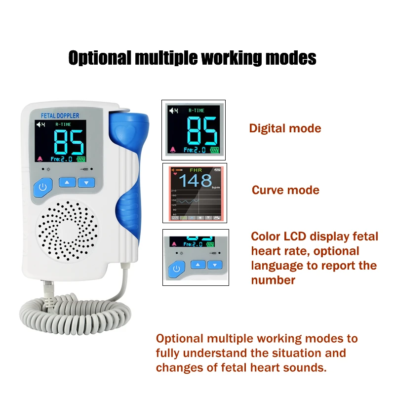 Фетальный допплер Kzecom FDA CE монитор сердечного ритма плода для беременного