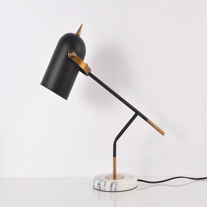 Современная мраморная Светодиодная настольная лампа для чтения светильник