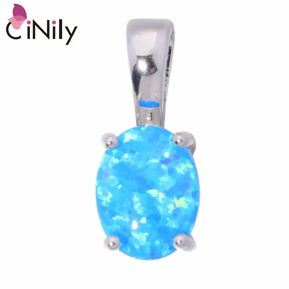 Подвеска CiNily из стерлингового серебра 925 пробы Голубой Белый огненный опал