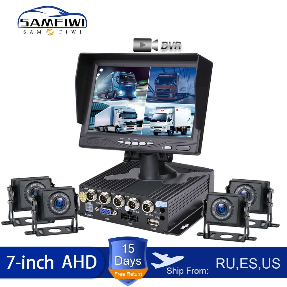 Высокое разрешение AHD грузовик DVR монитор 7 &quotИК Ночное видение обратный