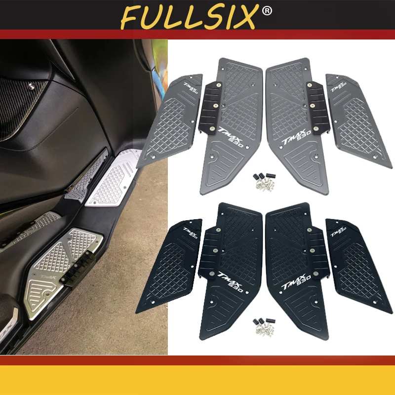 For Yamaha T max tmax 530 tmax530 2017 2018-2020 Motorcycle Front Rear Footboard Steps Footrest Pedal Foot Plate Accessories CNC