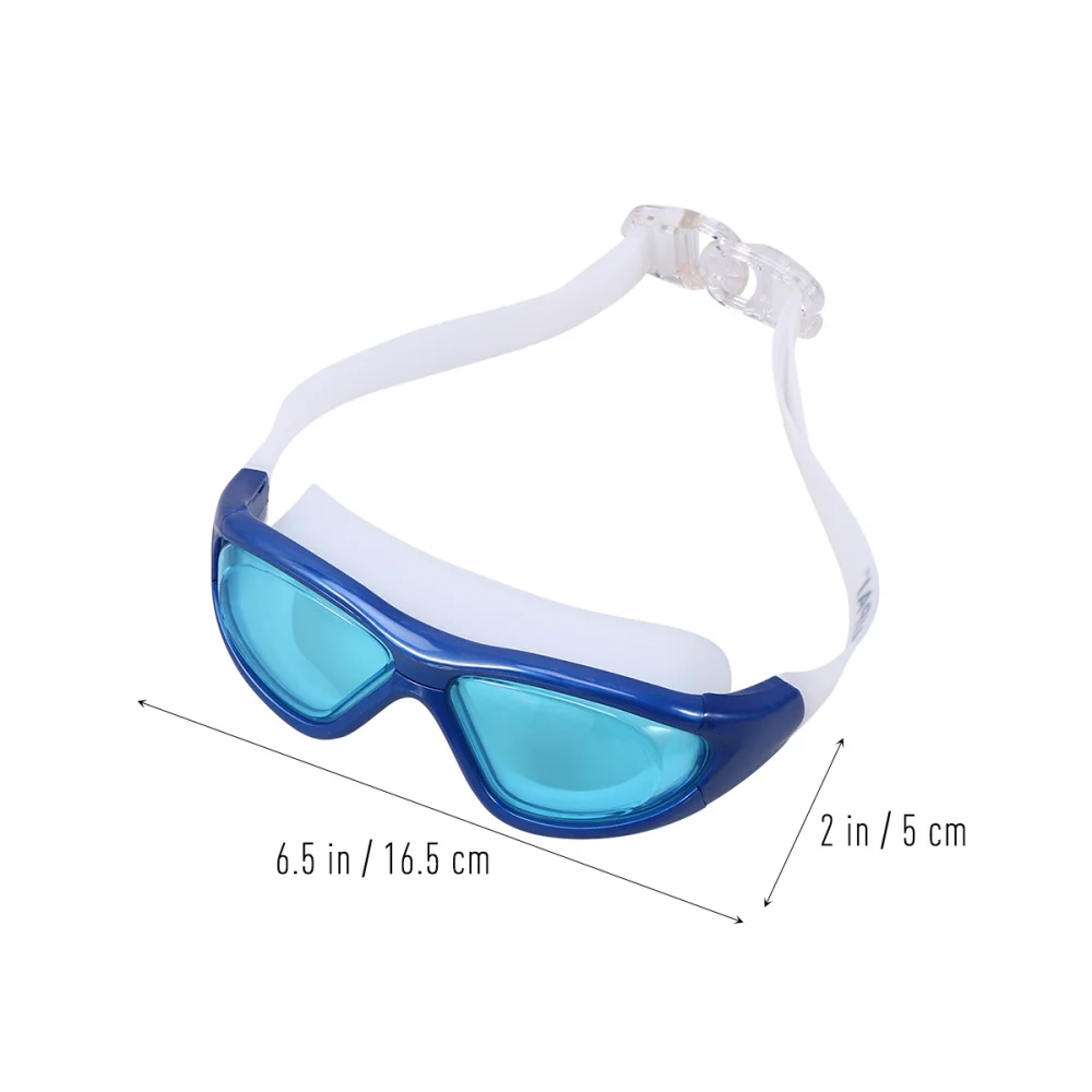 

Unisex Swimming Goggles Waterproof Anti-fog Leak Clear UV Protective Plain Plating Soft Silicone Strap Swimming Glasses (Blac