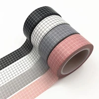 10m black and white grid washi tape japanese paper diy planner masking adhesive stickers decorative stationery tapes xqmg
