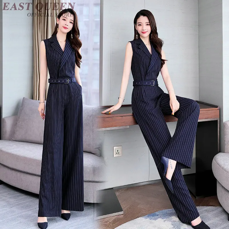 Pants Suits Elegant Woman Outfit Korean Office Suits For Women Summer Striped Outfits Sexy Business Suits For Women DD2296