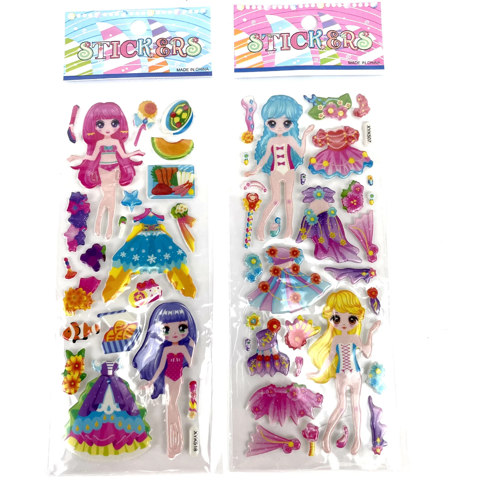 12 листов 3D Мультяшные наклейки водонепроницаемые пузырьки из ПВХ сделай сам для