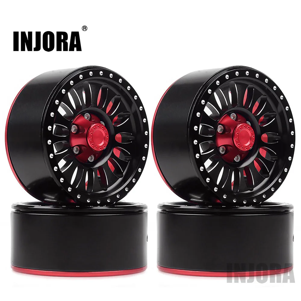 INJORA 4 шт. металлические колеса 1 9 Beadlock с 15 спицами для 1/10 RC Гусеничный осевой SCX10 90046